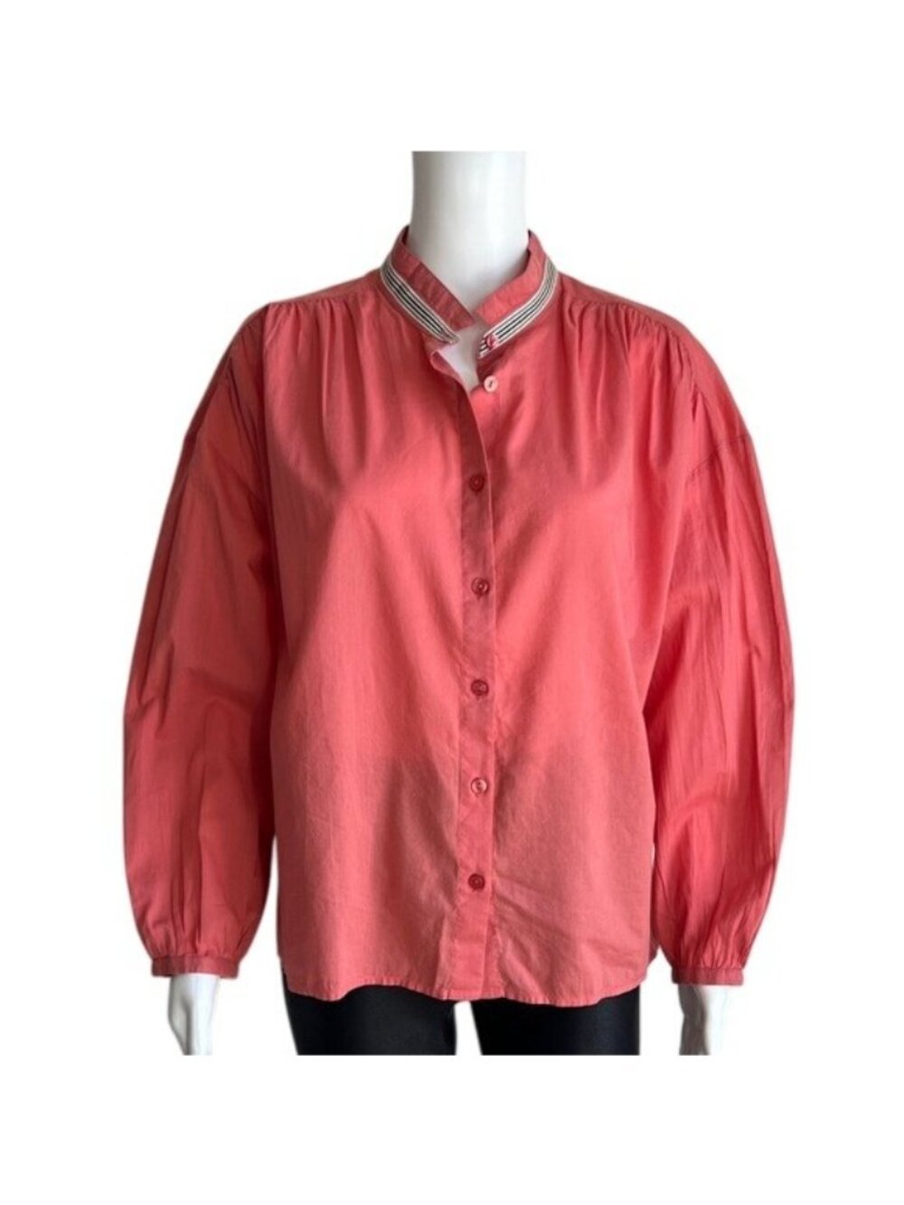 Sundry Coral Button-Down Shirt - M